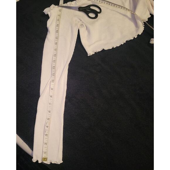 Urban Outfitters White Long Sleeve Peasant Off the Shoulders Crop Top LG - Picture 5 of 7